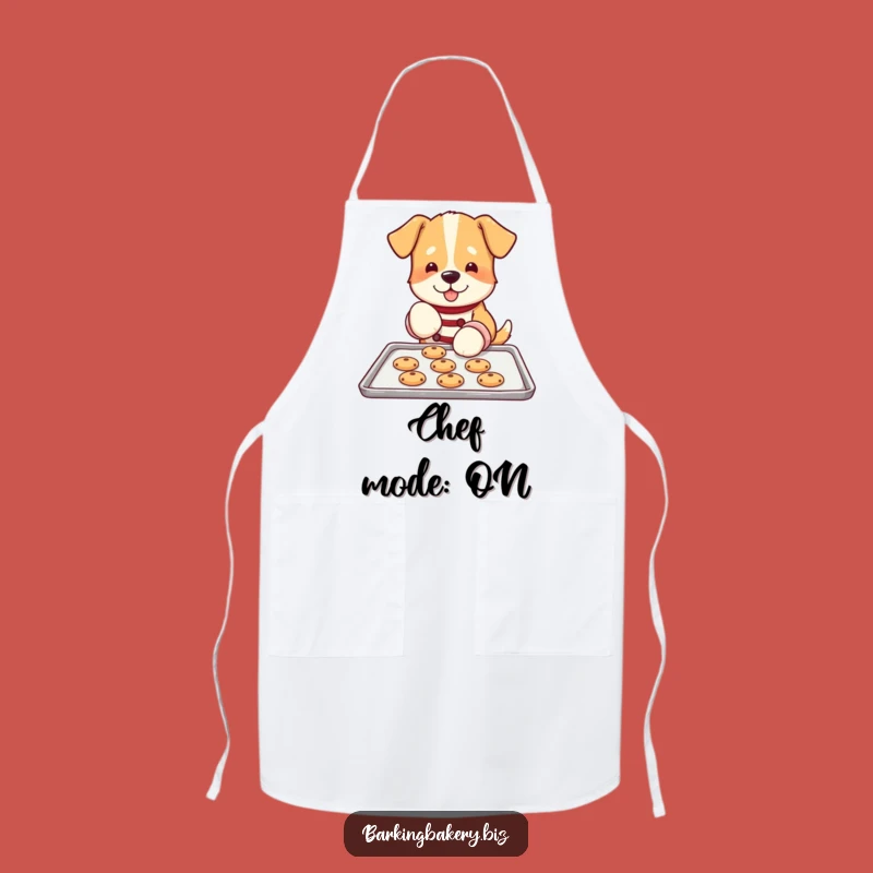 Funny Dog Baker Apron: Oven Mitt Pup Baking Cookies - Protects & Amuses Gift