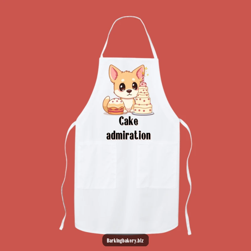 Funny Dog Cake Lover Apron: Starry Eyes, Protects & Inspires Sweet Baking