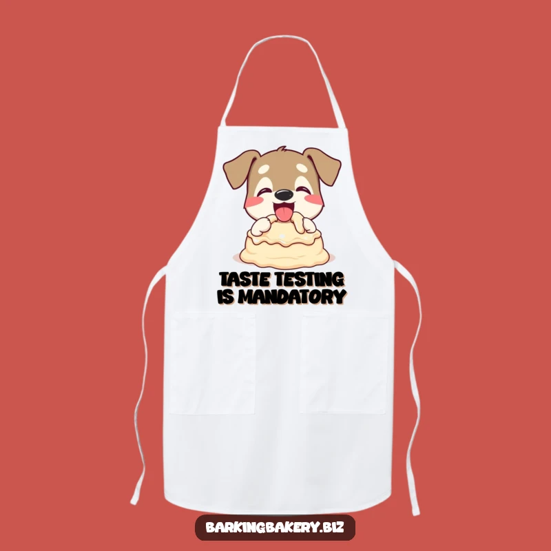 Funny Dog Cake Batter Apron: Happy Pup Kitchen Wear - Hilarious Dog Lover Gift