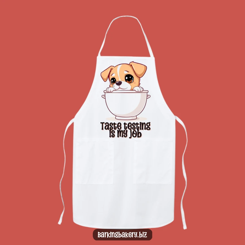 Funny Dog Mixing Bowl Apron: Cook with Canine Curiosity