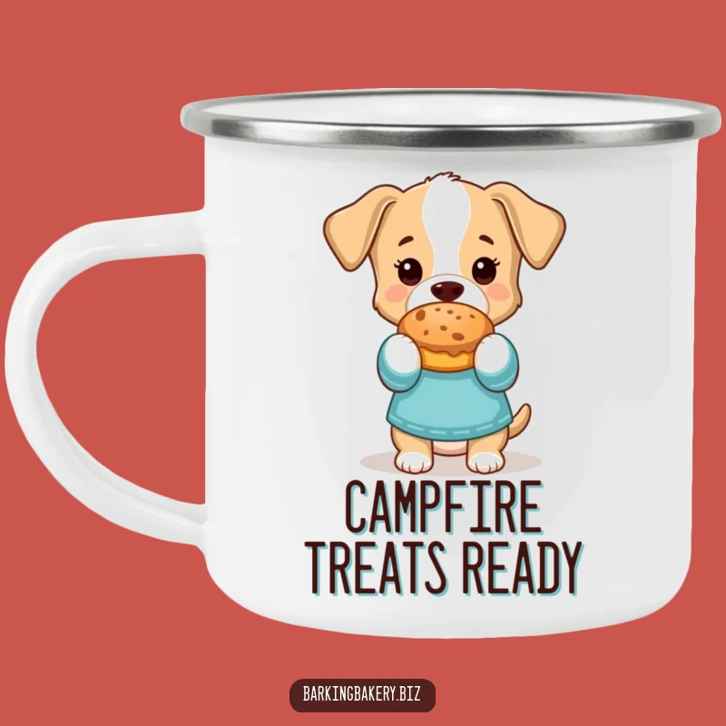 Durable Funny Dog Camping Mug: Enjoy Treats with a Chef Pup in Oven Mitts, Great Funny Gift