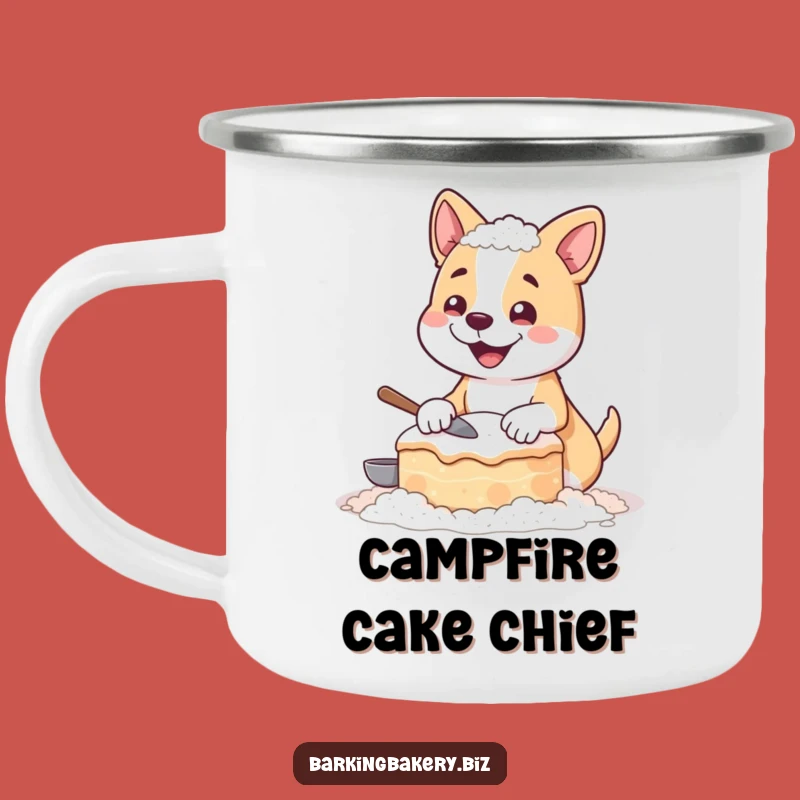 Funny Flour Dog Camping Mug - Hilarious Outdoor Baking Pup Mug Gift