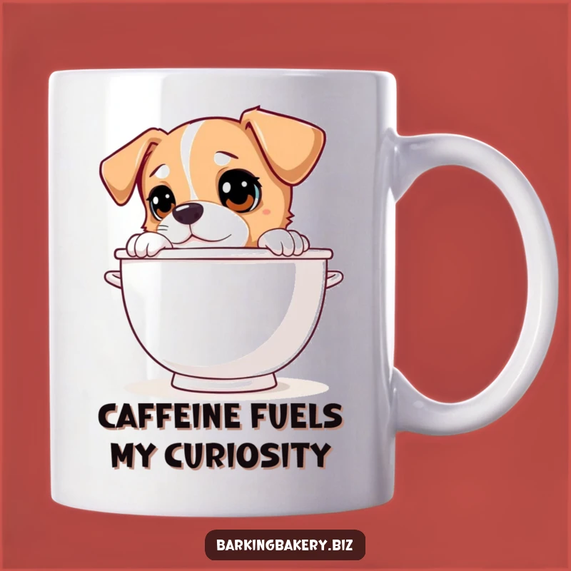 Funny Dog Mixing Bowl Mug: Curious Canine Kitchen Companion Gift