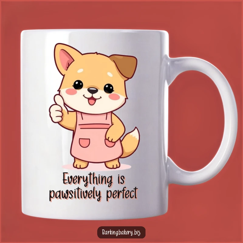 Funny Dog Chef Mug - Thumbs Up Pup's Kitchen Approval Gift