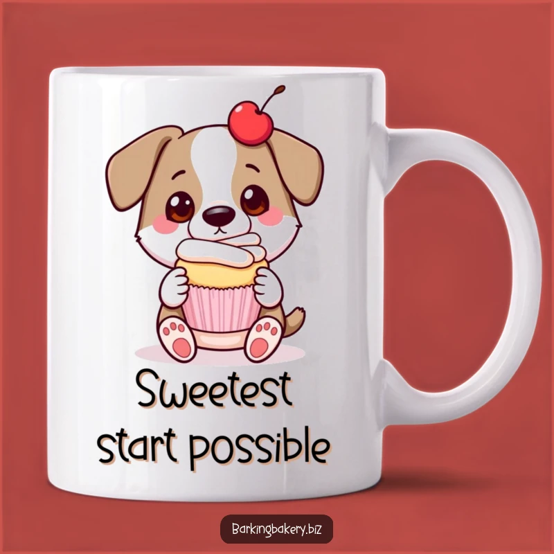 Funny Dog Cupcake Presenter Mug: Hilarious Gift for Sweet Treat Lovers