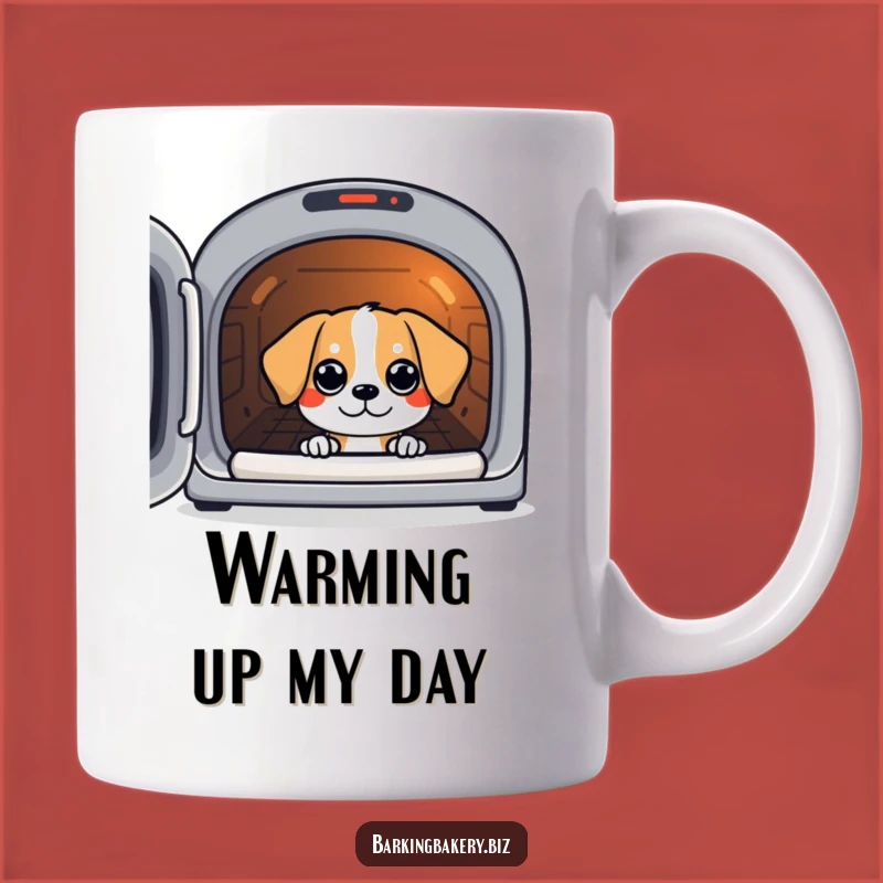 Funny Eager Oven Peek Dog Mug - Hilarious Baker Pup Gift!