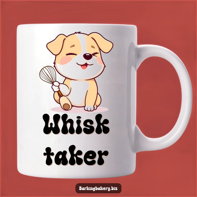Funny Winking Whisk Dog Mug: Playful Baker Gift for Kitchen Shenanigans