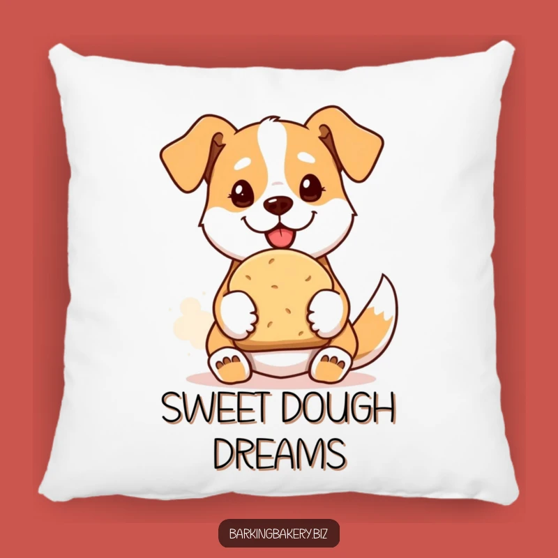Funny Bread Baker Dog Pillow: Cozy Proud Pup Accent