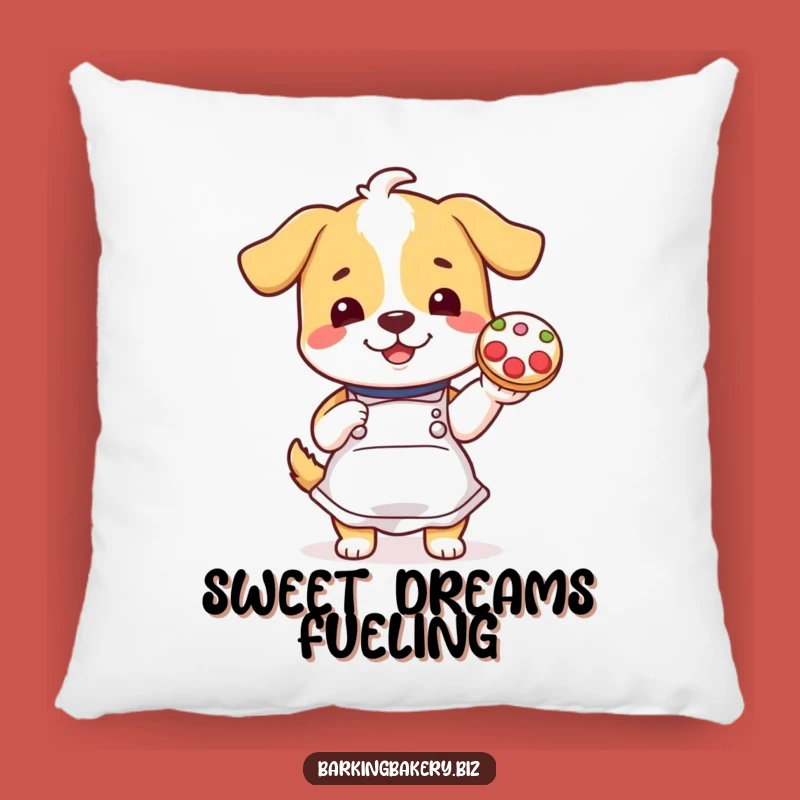 Funny Cookie Decorating Dog Pillow: Cozy Comfort for Proud Bakers
