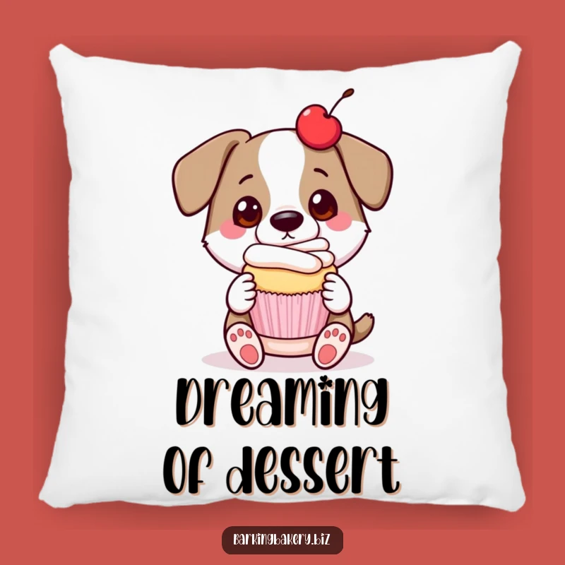 Funny Dog Cupcake Present Pillow: Add Hilarious Comfort and Sweetness