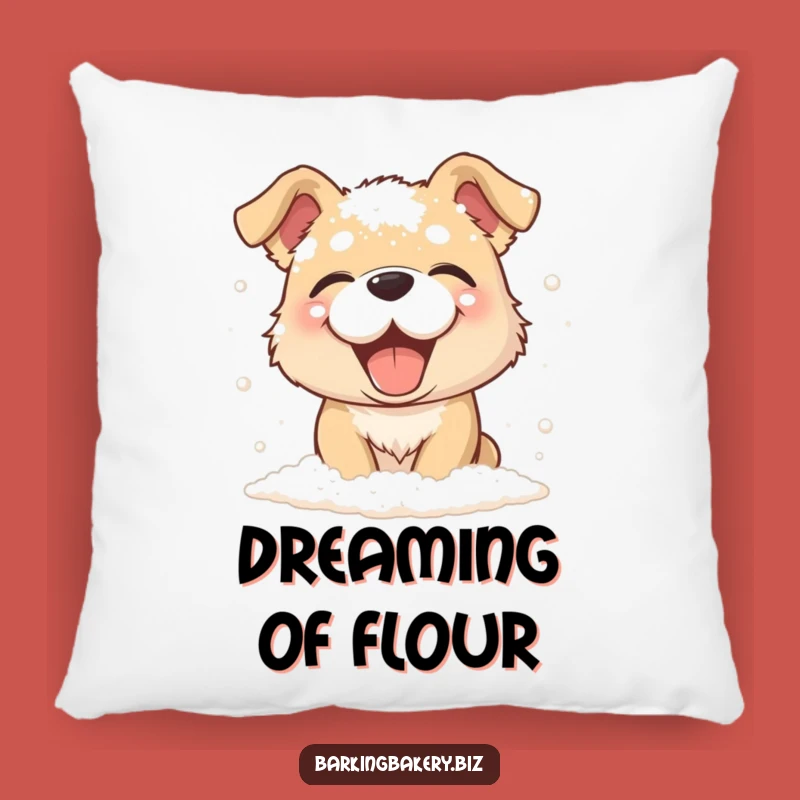 Funny Flour Dog Pillow - Cozy Giggling Pup Cushion, Perfect Funny Gift