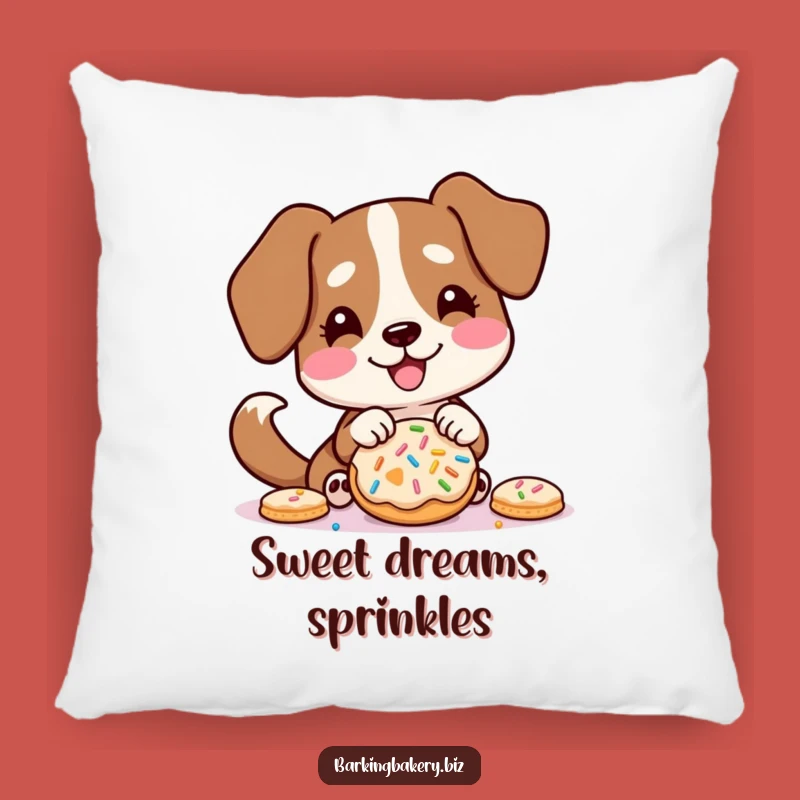 Funny Sprinkle Decorating Dog Pillow - Cozy & Joyful Pup Cushion Gift