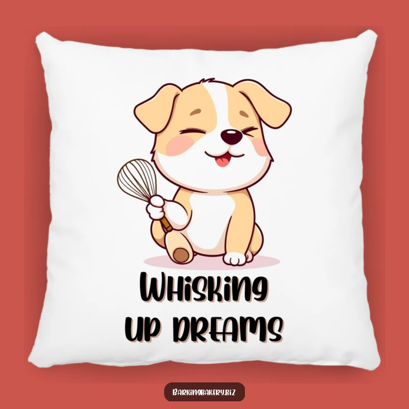 Funny Winking Whisk Dog Pillow: Cozy Comfort for Playful Bakers