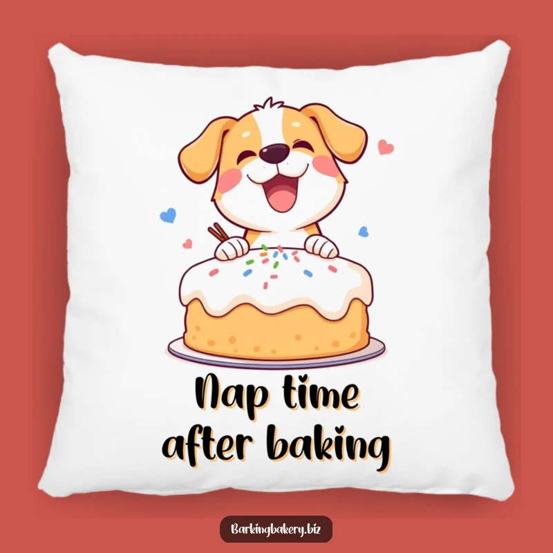 Funny Dog Cake Decorator Pillow - Comfy & Hilarious Home Decor Gift