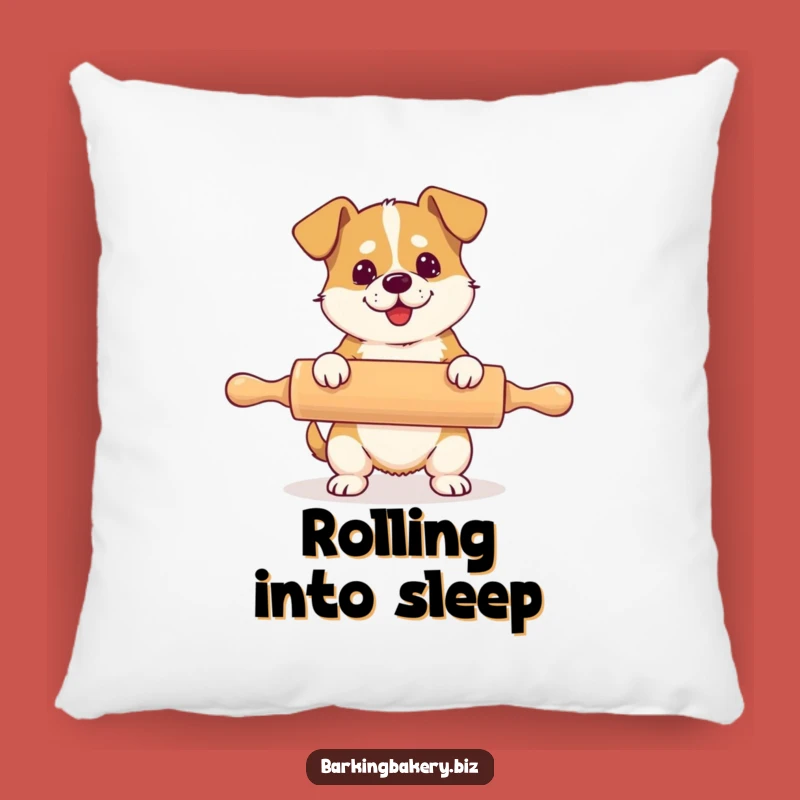 Funny Rolling Pin Dog Pillow - Cozy & Hilarious Pup Cushion Gift
