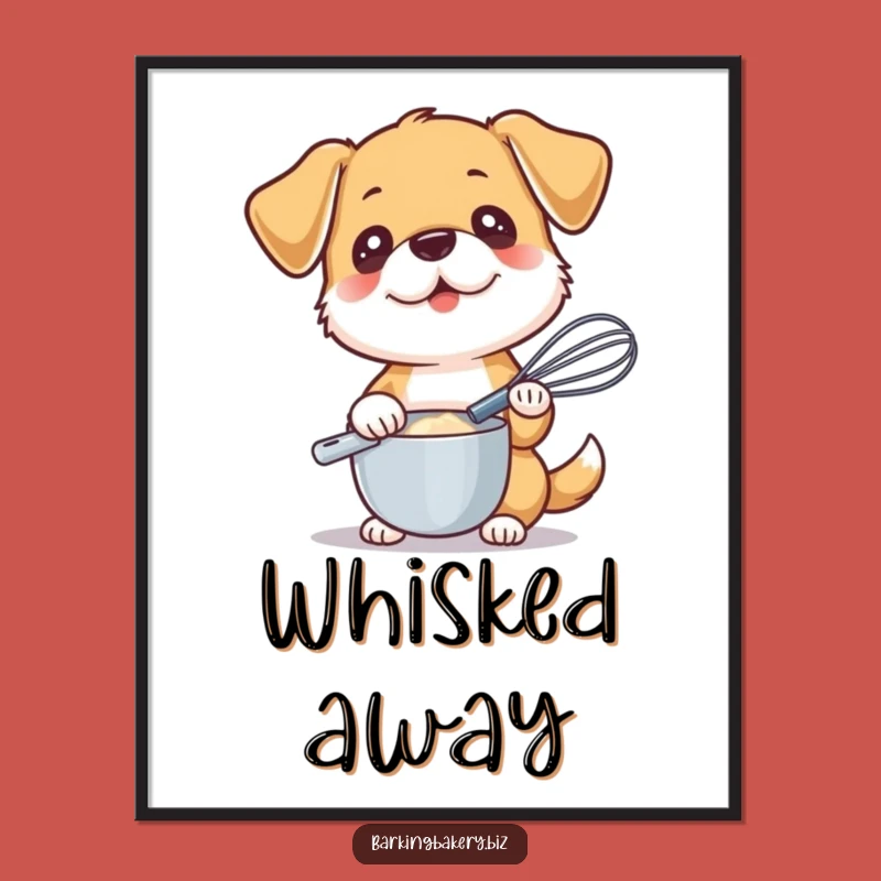 Funny Dog Chef Digital Art - Whisk Ready Print, Perfect Gift!
