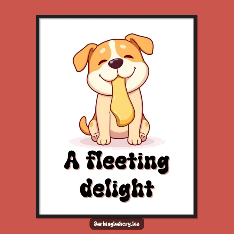 Funny Dog Pastry Catching Art Print: Decorate with Hilarious Canine Joy