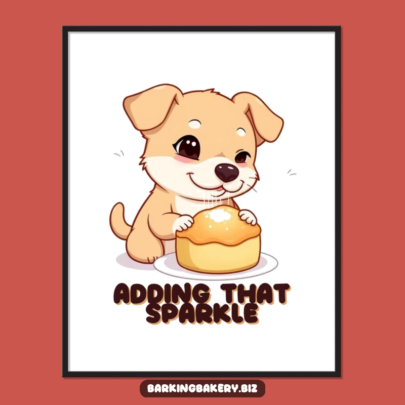 Funny Dog Sugar Sprinkle Art Print: Decorate with Hilarious Baking Charm