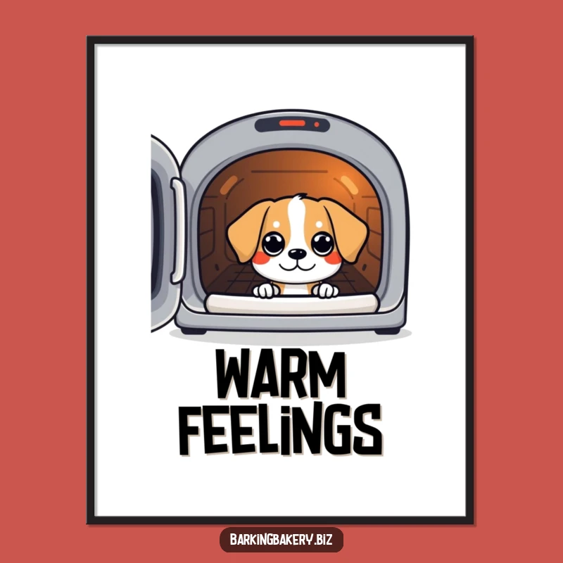 Funny Oven Peek Dog Digital Art - Hilarious Eager Pup Print Gift