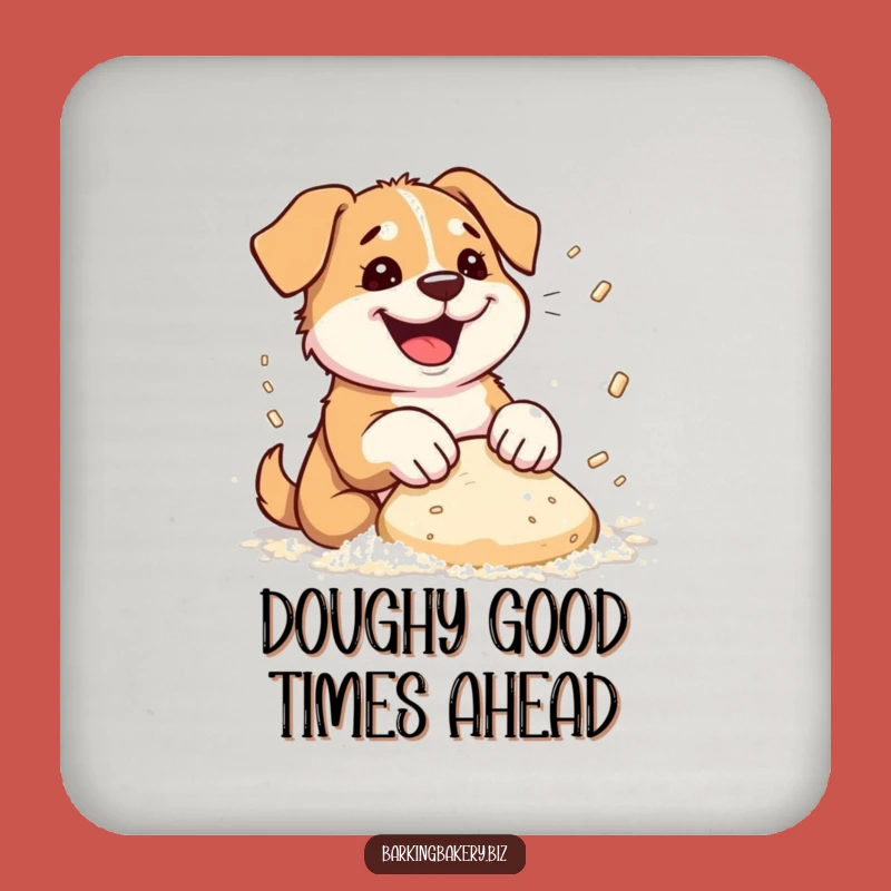 Funny Dog Baker Coaster: Flour Flying Pup Protection