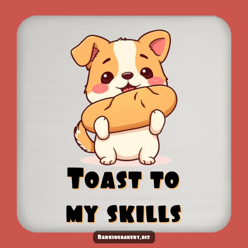 Funny Dog Drink Coaster - Champion Baker Pup's Table Protector