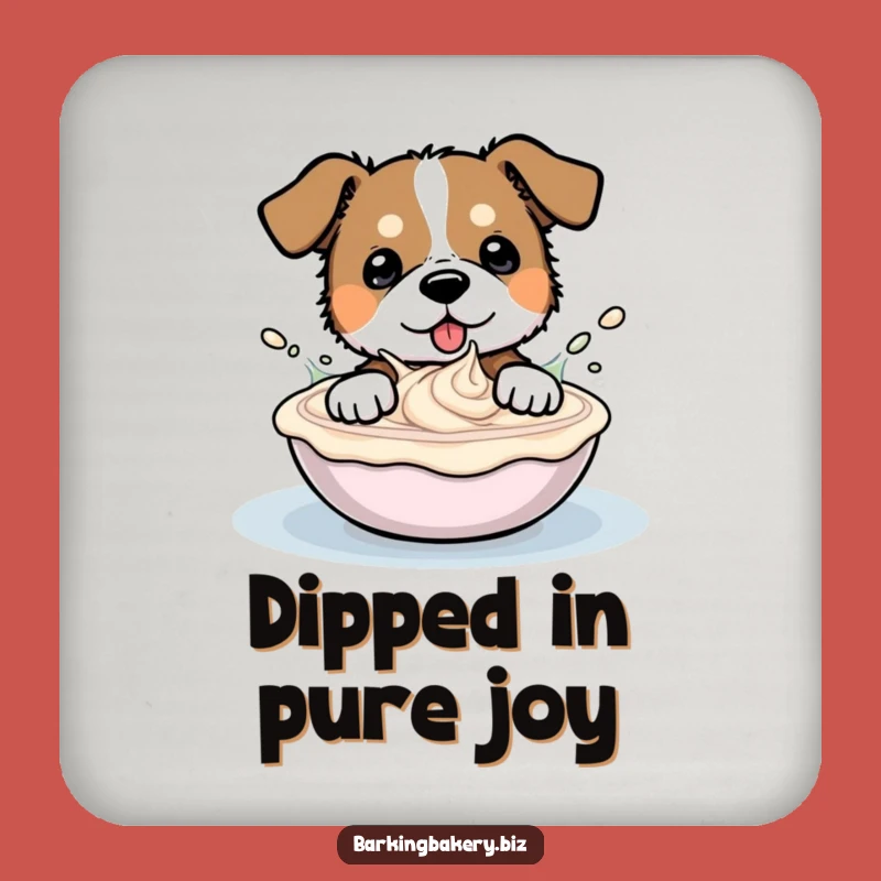 Funny Dog Frosting Splash Coaster - Hilarious & Protective Drink Gift