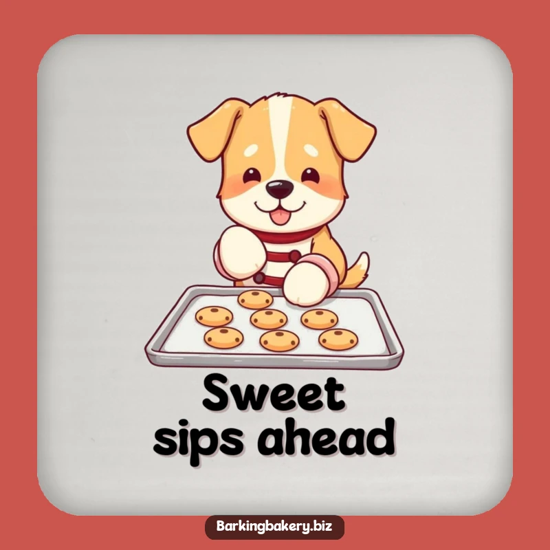 Funny Dog Cookie Coaster: Oven Mitt Pup Protects Surfaces - Gift for Bakers
