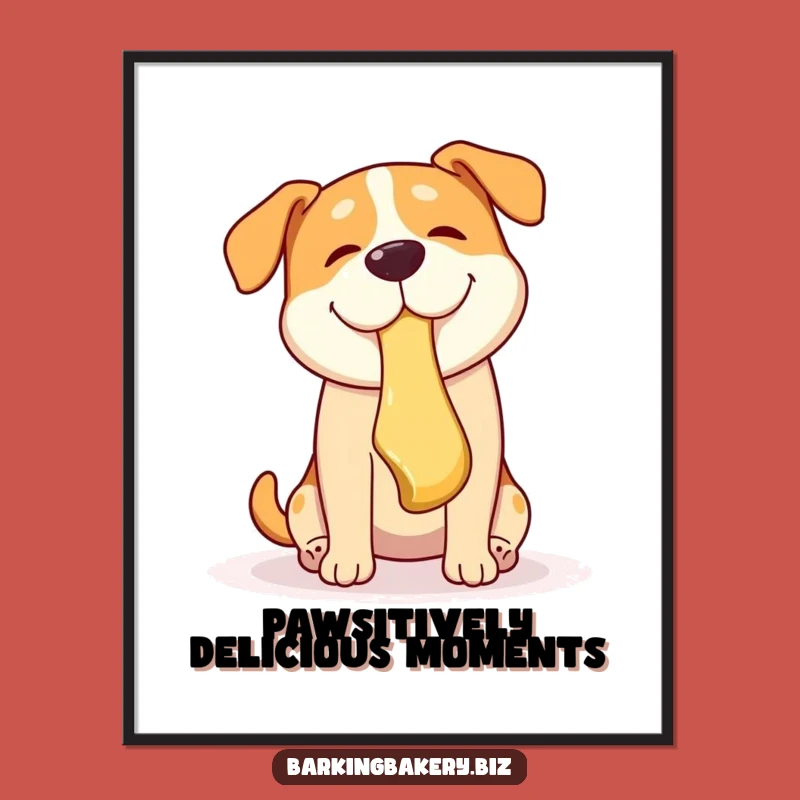 Funny Dog Pastry Heist Poster: Bring Hilarious Canine Energy to Your Walls