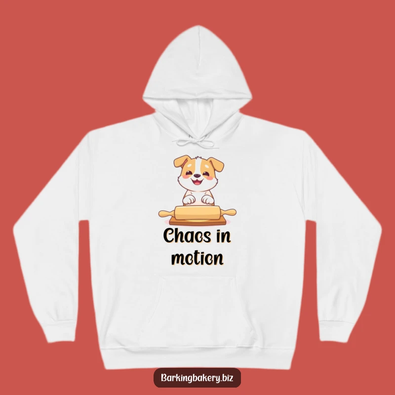 Funny Dog Rolling Pin Hoodie - Cozy Playful Pup Sweatshirt Gift!