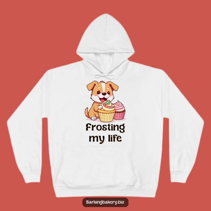 Cozy Funny Dog Hoodie: Warm Up with a Hilarious Pup Decorating Cupcakes, Great Funny Gift