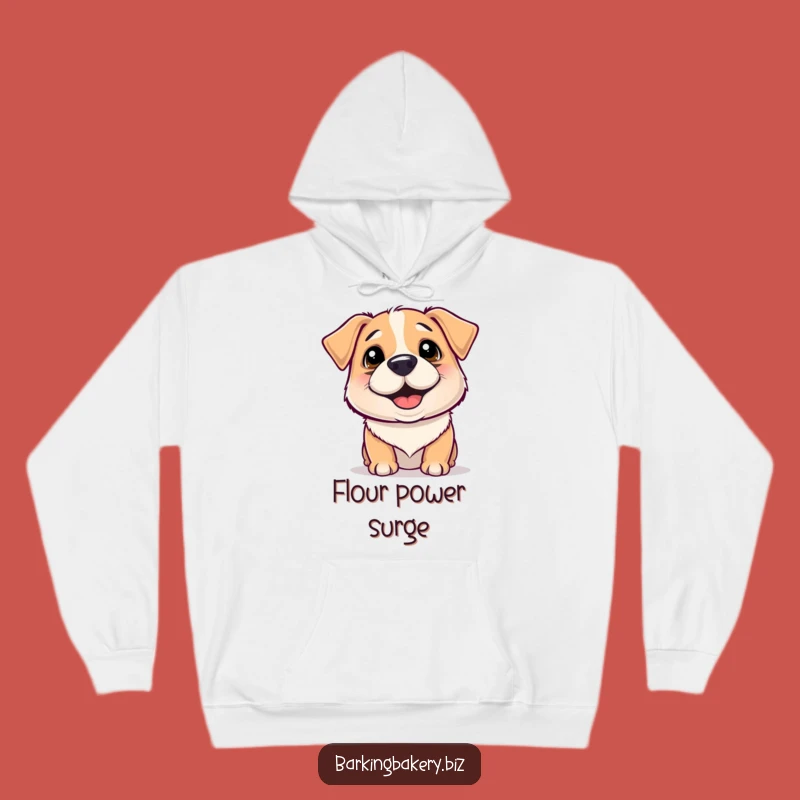 Cozy Funny Floury Dog Hoodie: Warm Up with a Happy Wiggling Pup, Great Funny Gift