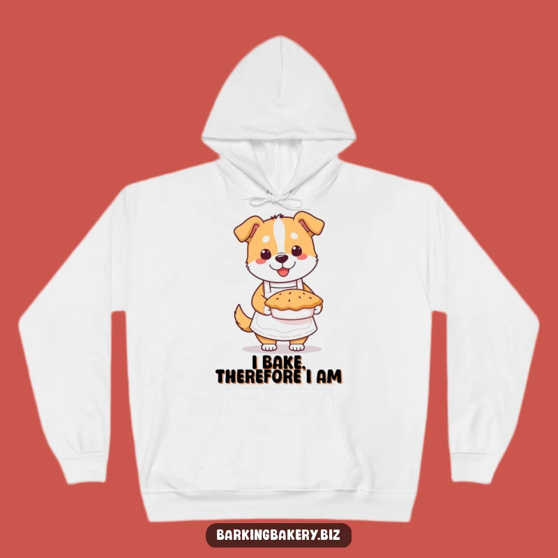 Funny Dog Baker Hoodie: Cozy Aproned Pup Steam Pie Comfort Gift
