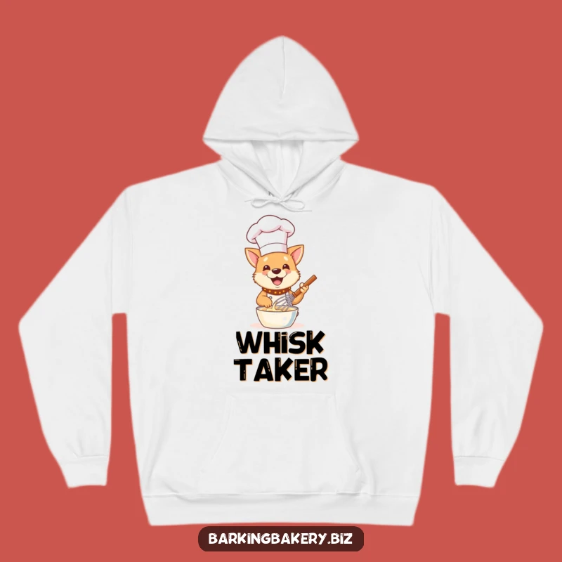 Funny Dog Chef Hoodie: Cozy Baker Whisking Batter, Warm Funny Gift for Dog Enthusiasts