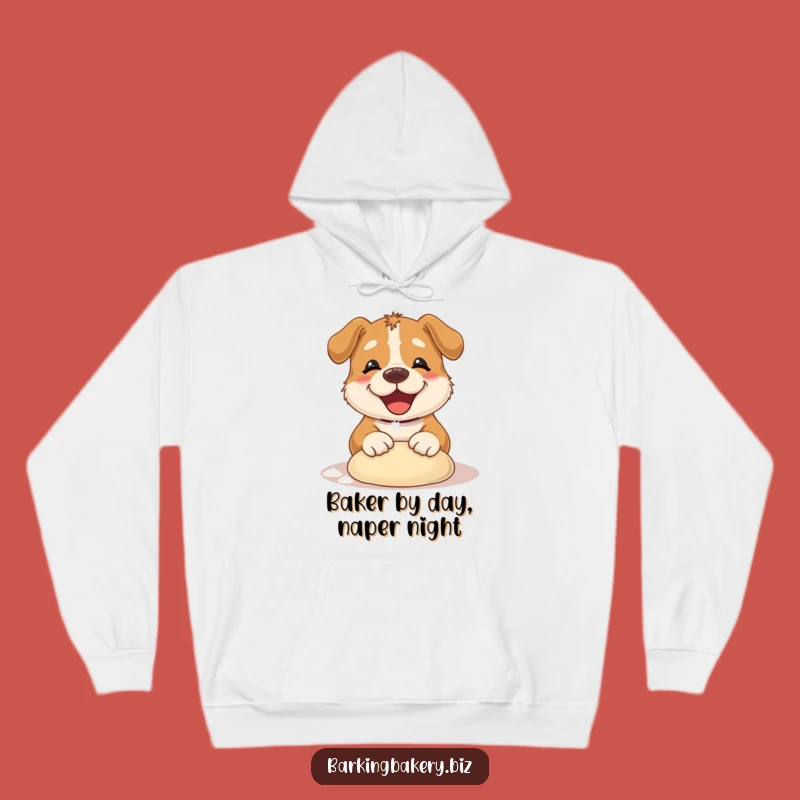 Funny Dog Kneading Dough Hoodie: Cozy Baker Pup Sweatshirt - Best Funny Dog Gift