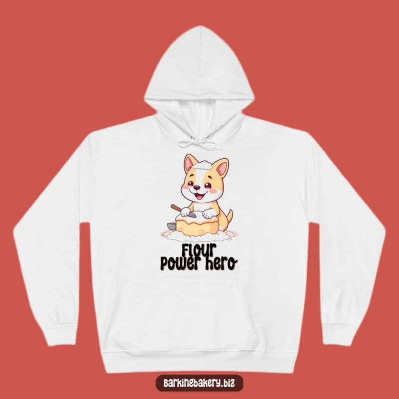 Funny Flour Dog Hoodie - Cozy & Hilarious Baking Pup Sweatshirt Gift