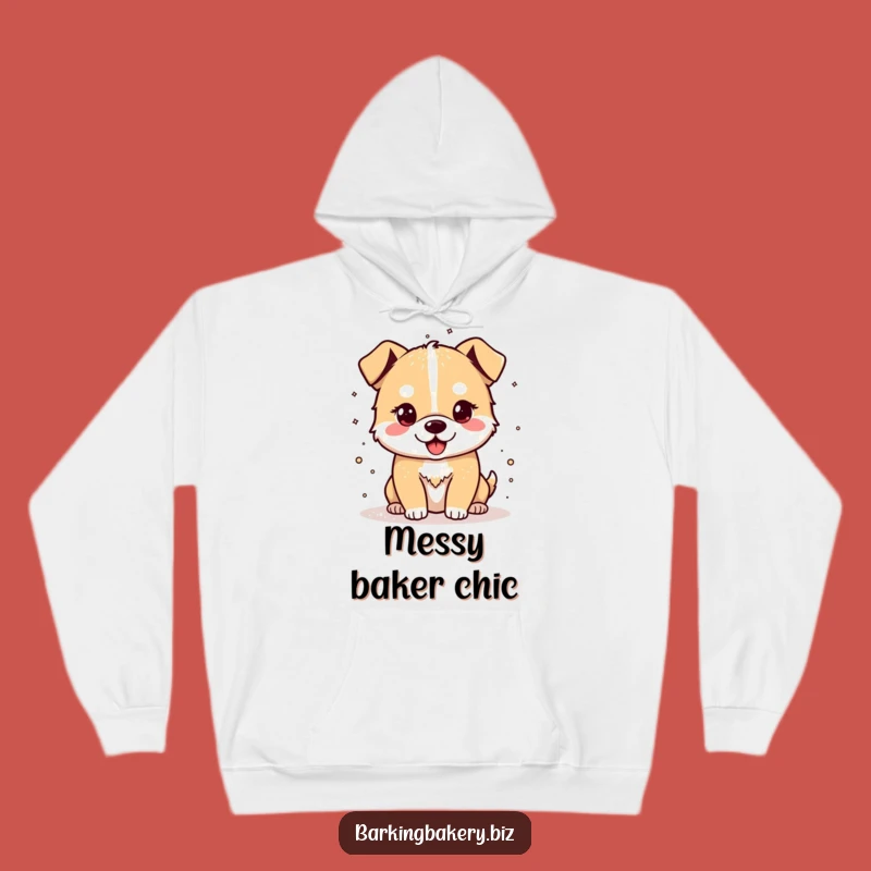 Funny Flour Power Dog Hoodie: Cozy Cheerful Baker Pup Comfort