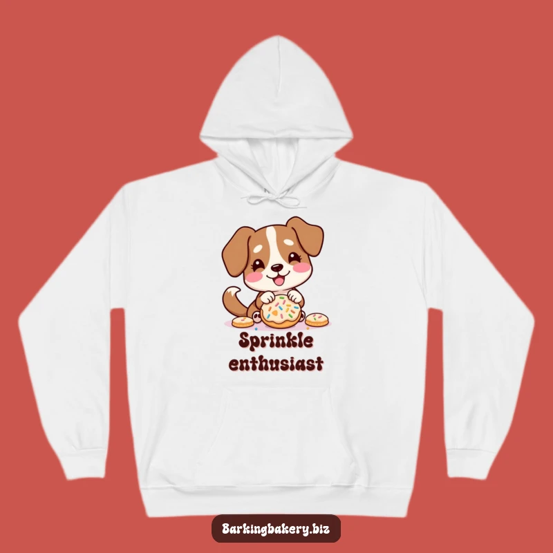 Funny Sprinkle Decorating Dog Hoodie - Cozy & Joyful Pup Sweatshirt Gift