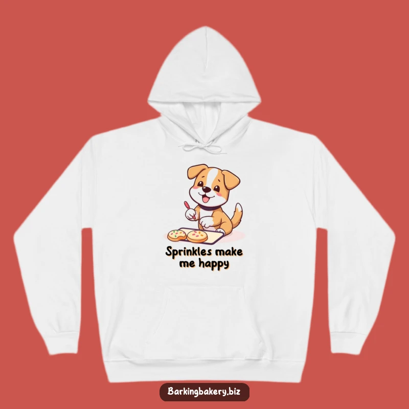 Funny Cookie Decorating Dog Hoodie: Cozy Pup Wagging Tail - Warm Gift