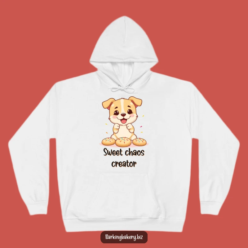 Funny Cookie Decorating Dog Hoodie: Cozy Sprinkle Pup Comfort Gift