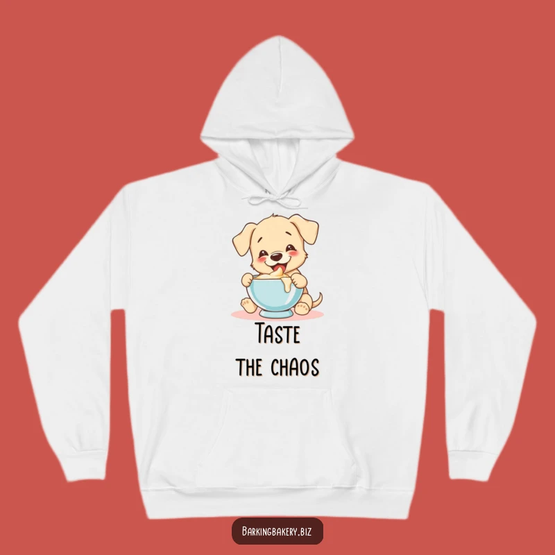 Funny Batter Tasting Puppy Hoodie: Cozy Baking Vibes & Sweet Moments