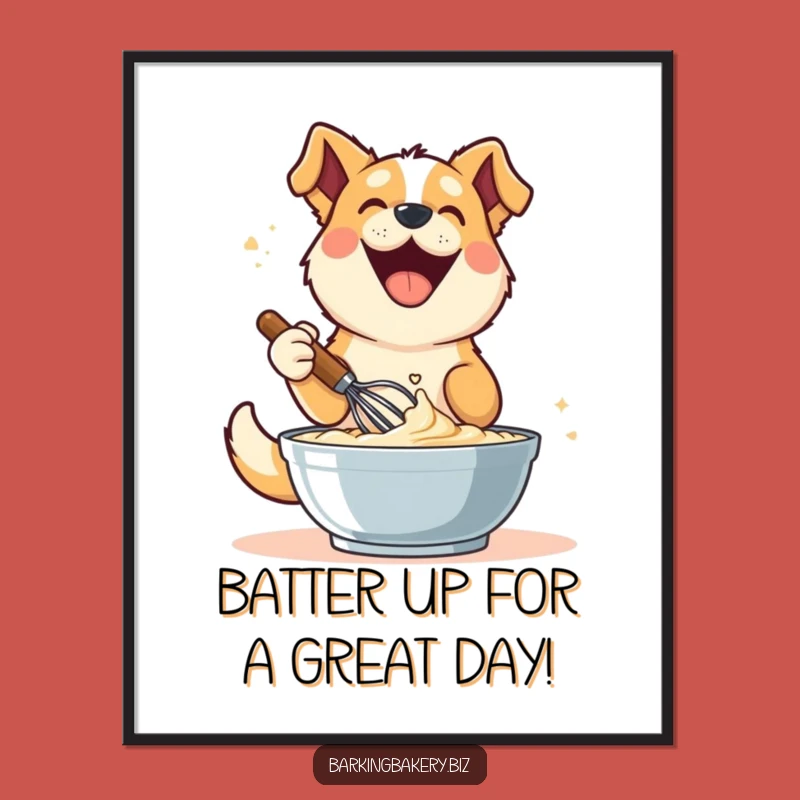 Free Printable Wall Art: Joyful Whisking Dog, Hilarious Digital Art!