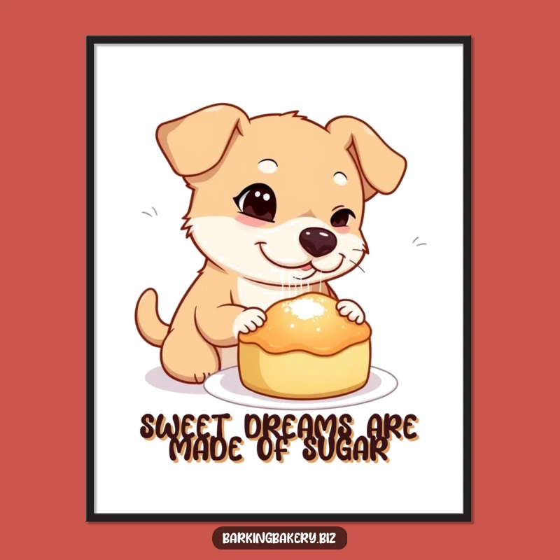 Free Printable Wall Art: Winking Dog Sugar Decor - Humorous Downloadable Kitchen Art
