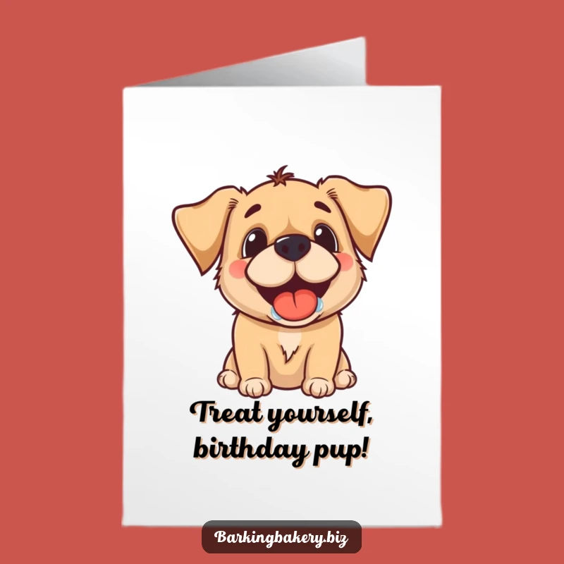 Funny Free Printable Birthday Card: Drooling Dog Anticipating Treats Downloadable