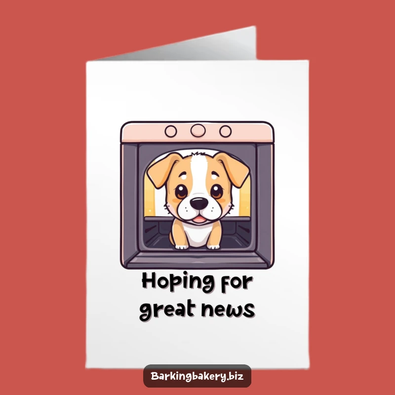 Free Printable Congrats Card: Chef Dog's Oven Watch - Funny Downloadable Card