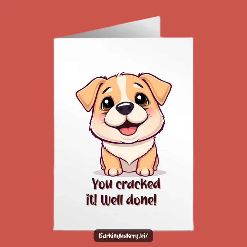 Free Printable Congrats Card: Happy Flour Pup, Funny DIY Downloadable Gift