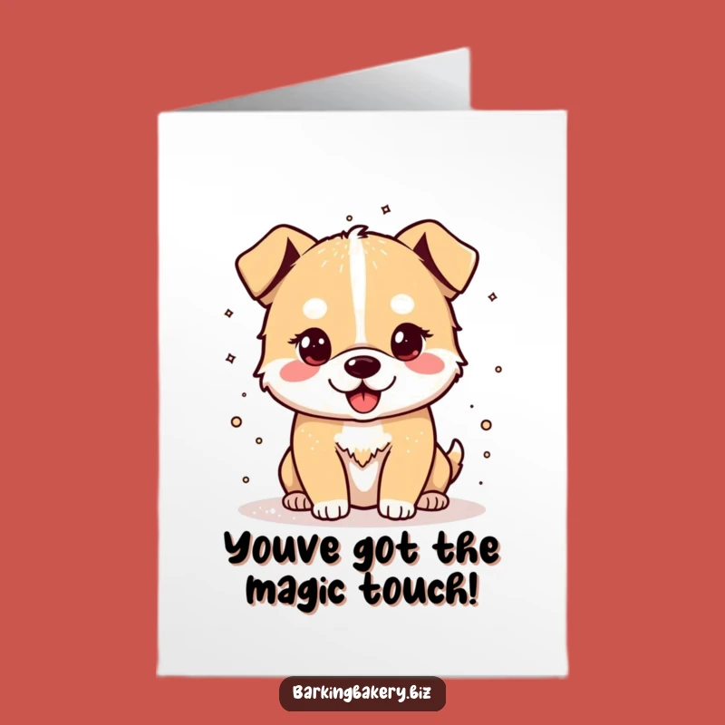 Free Printable Flour Congrats Card: Funny Dog Baking Achievement Gift
