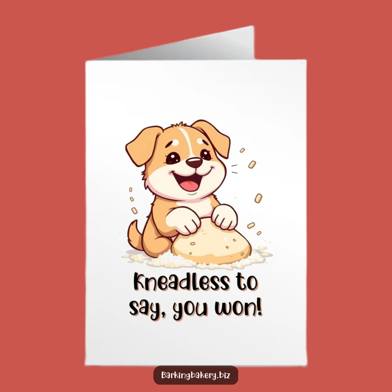Free Printable Congrats Card: Flour Flying Dog Funny Downloadable Gift
