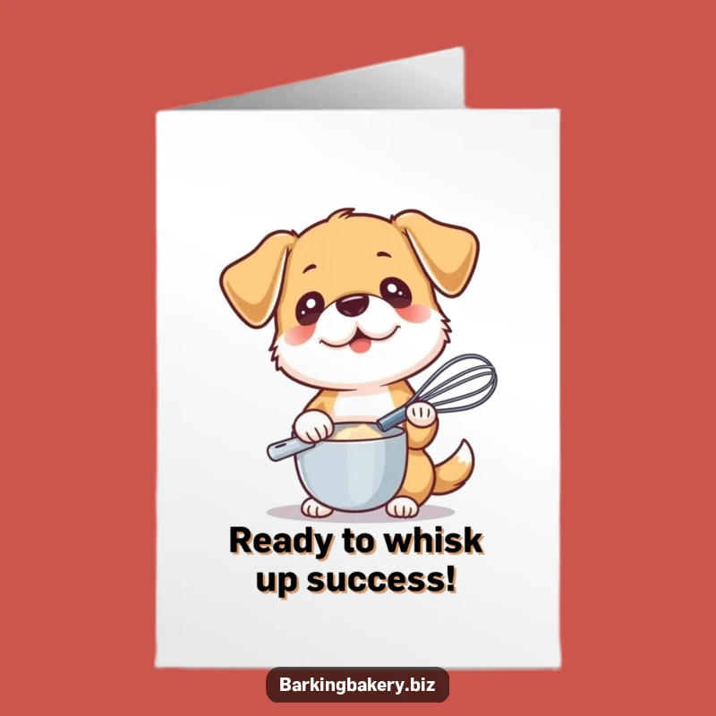 Free Printable Congrats Card: Whisk-Ready Dog Chef Downloadable Gift