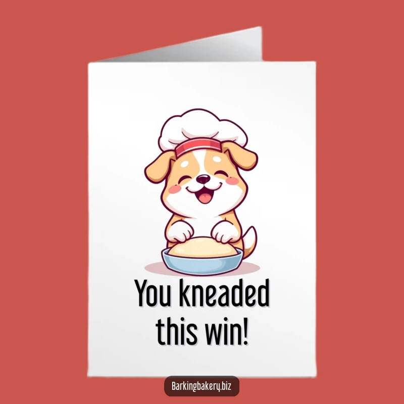 Free Printable Funny Congratulations Card: Chef Dog Baking, Humorous Downloadable Gift