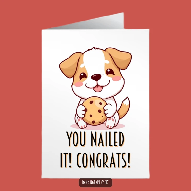 Free Printable Congrats Card: Proud Dog Baker, Joyful Downloadable Celebration!